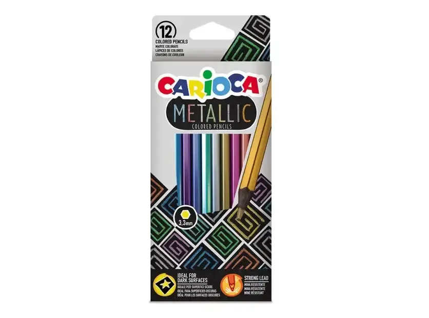 Lápices De Colores Carioca Metallic Caja X 12 Unidades