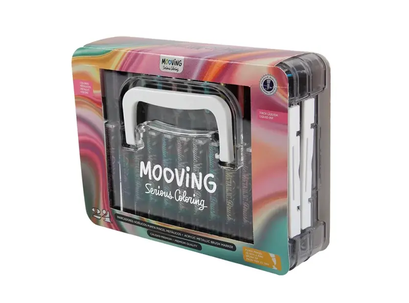 Pack 24 Marcadores Acrilicos Acrylic Metallic Mode Mooving