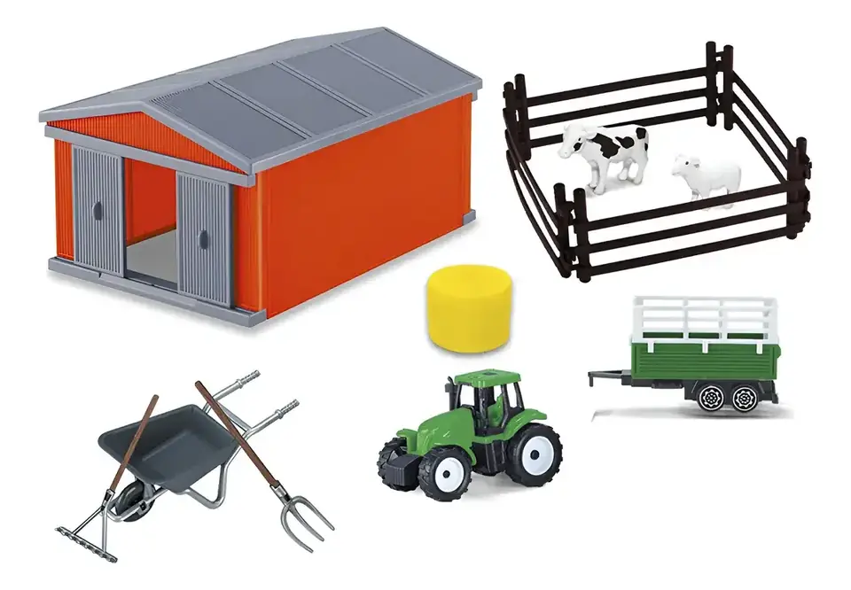 Set Animales Granja Con 10 Accesorios Juguete Niños + 3 Años