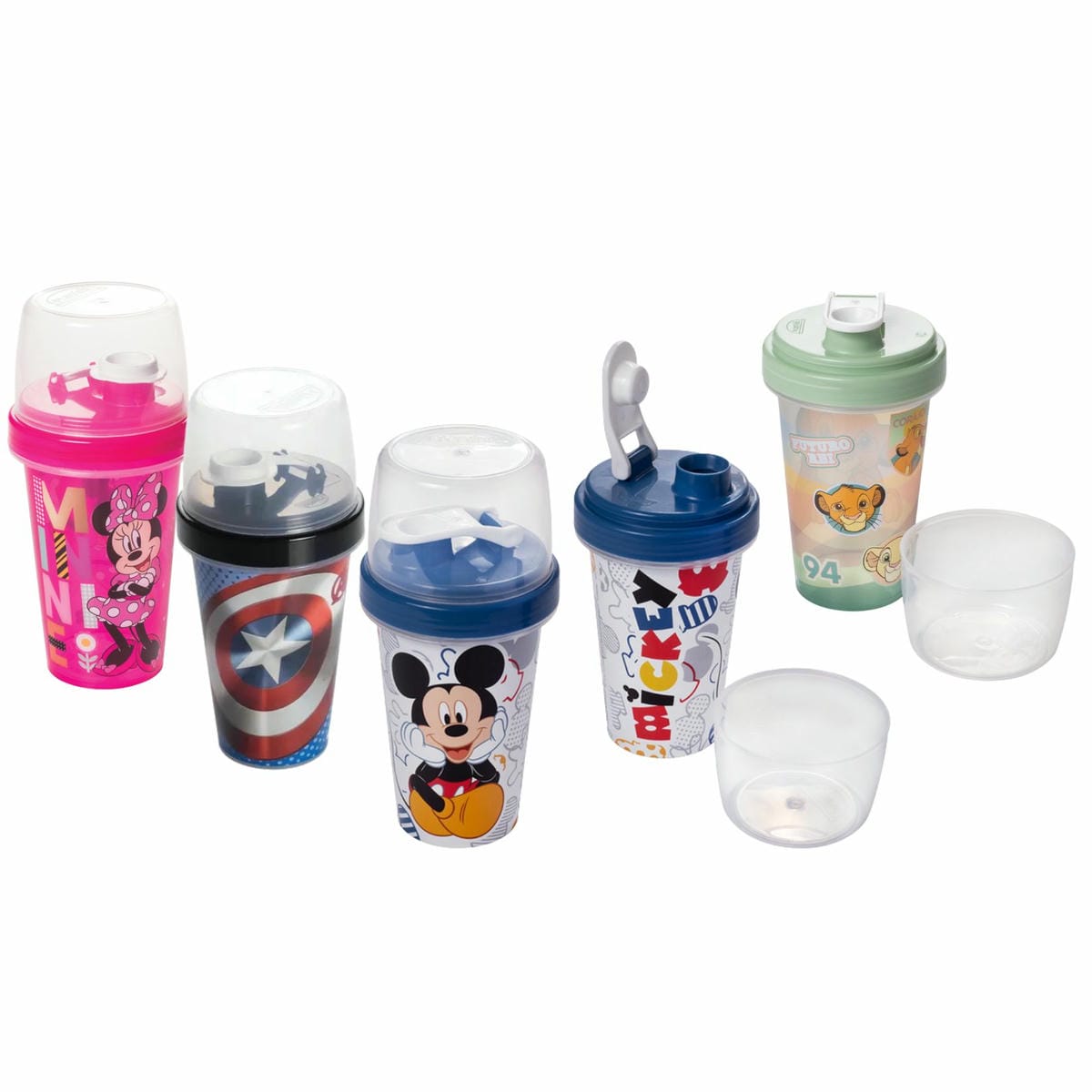 Vaso Milkshake 320ml Plástico Varios Personajes