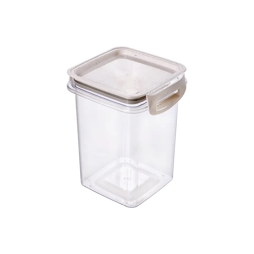Pote Recipiente Traba Mas Cuadrado Cristal 830 ml