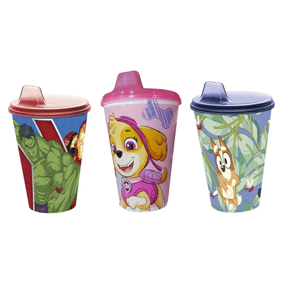 Vaso Plástico 15x20x27 Cm 430 Ml Entrenador Varios Personajes