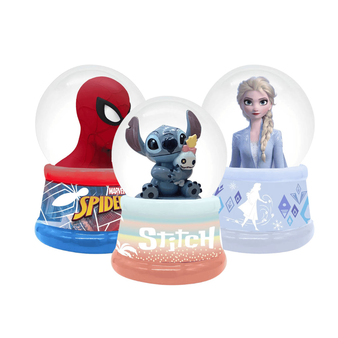 Bola De Nieve 9x6 Cm Para Navidad Vidrio Store Disney