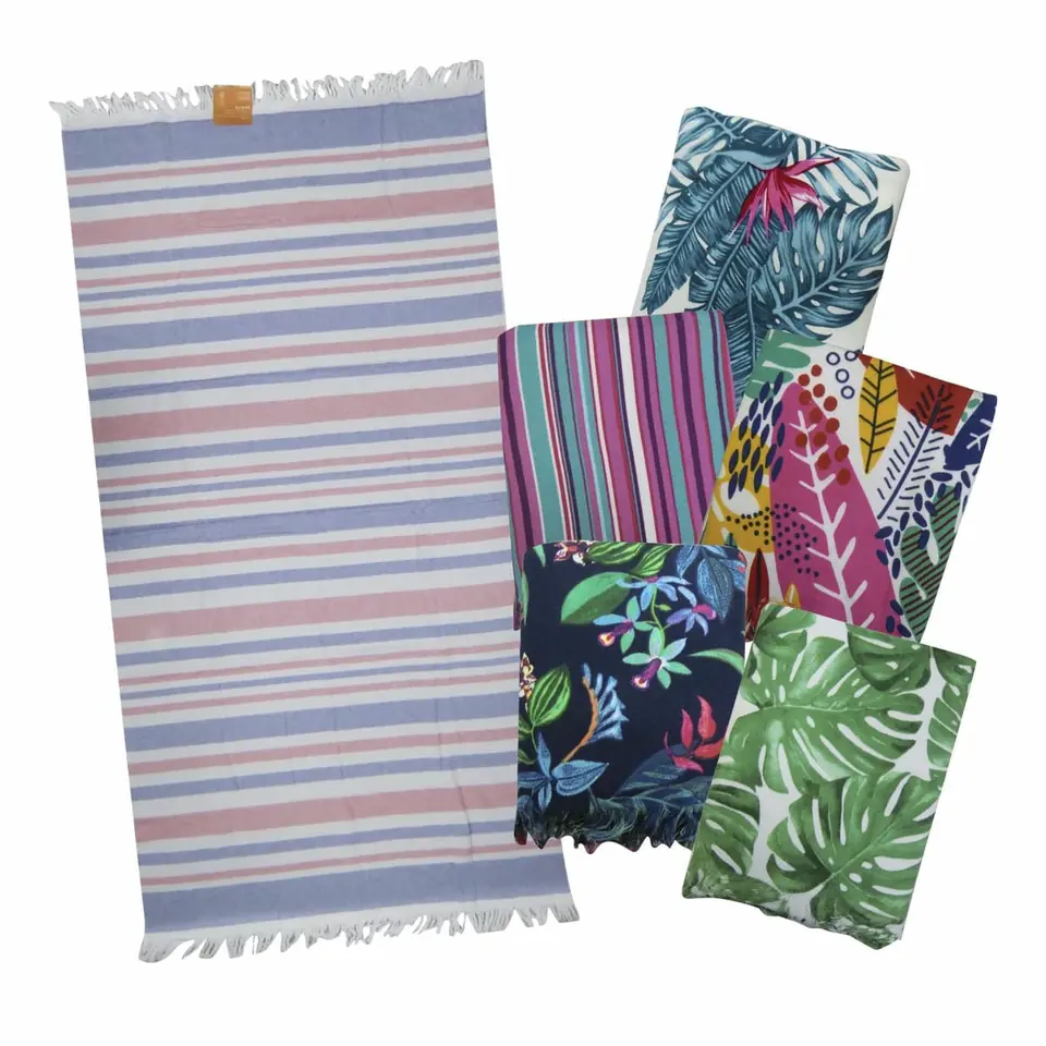 Toallón Toalla Playera 180 X 90 Flecos Varios Diseños