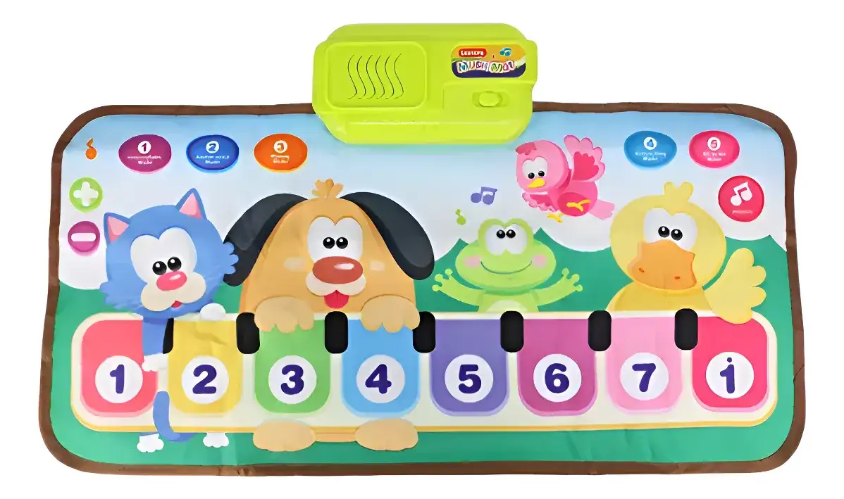 Tapete Piano Organo Animales Musical Bebe Alfombra 60x30 Cm