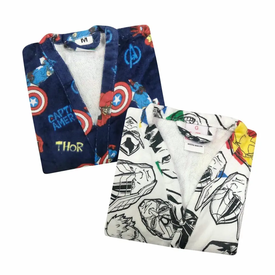 Bata Baño Infantil Algodón Avengers Dohler Original