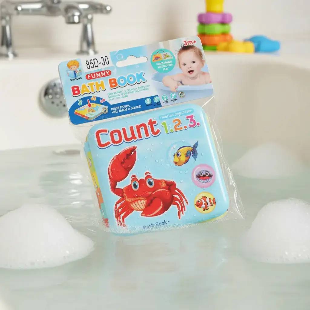 Libro De Baño Para Bebés 0-6 Meses Impermeable Peces