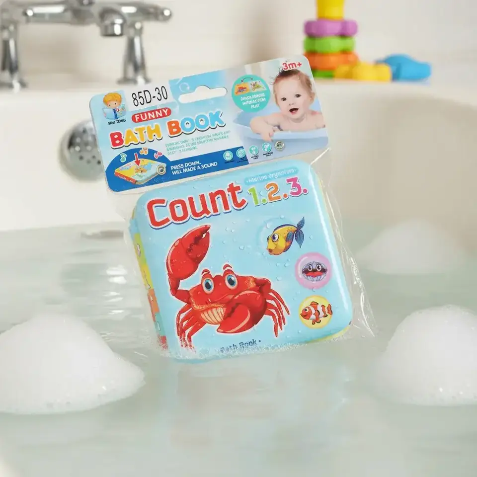 Libro De Baño Para Bebés 0-6 Meses Impermeable Peces