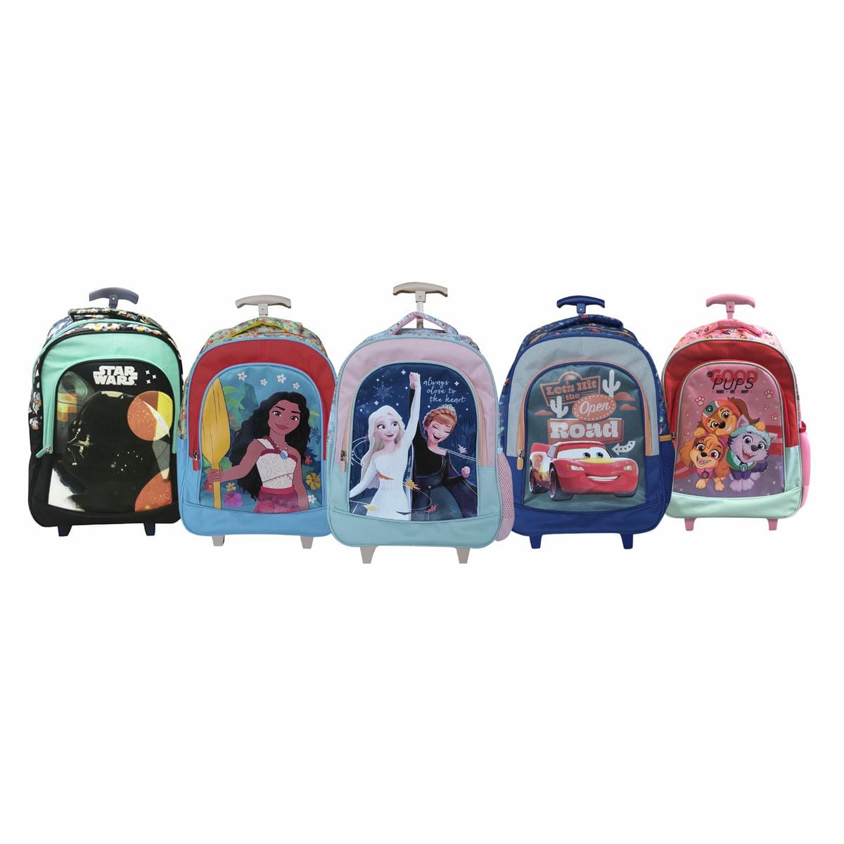 Mochila Infantil 40x30x14 Escolar con Ruedas Varios Personajes