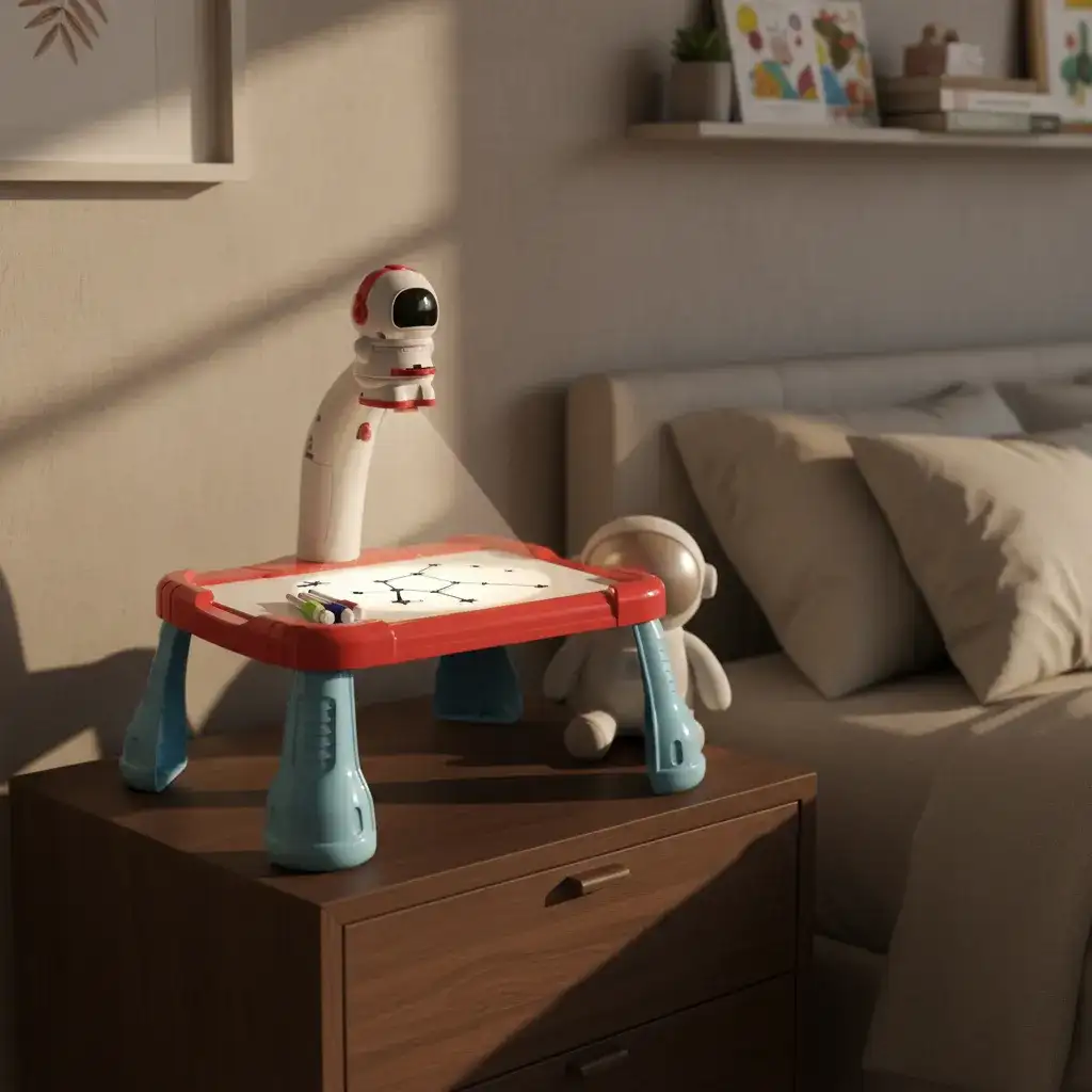 Proyector Infantil Con Mesa, Luz Y Sonido Con Accesorios