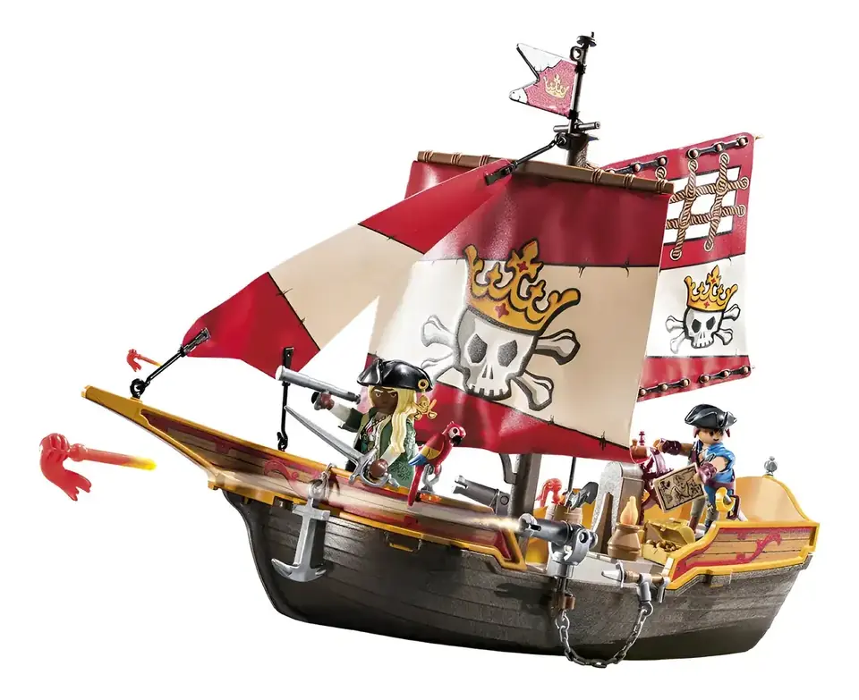 Barco Pirata Playmobil 101 Piezas Con Figuras Juguete