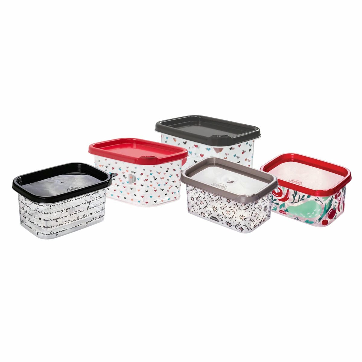 Pote Recipiente Rectangular Con Diseños 900 Ml Conect