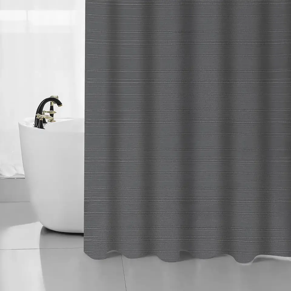 Cortina De Baño Home Class Jacquard Lisa 180x180 Cm