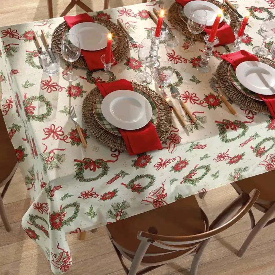 Mantel Rectangular 160 X 240 Cm Natalia Navidad Año Nuevo