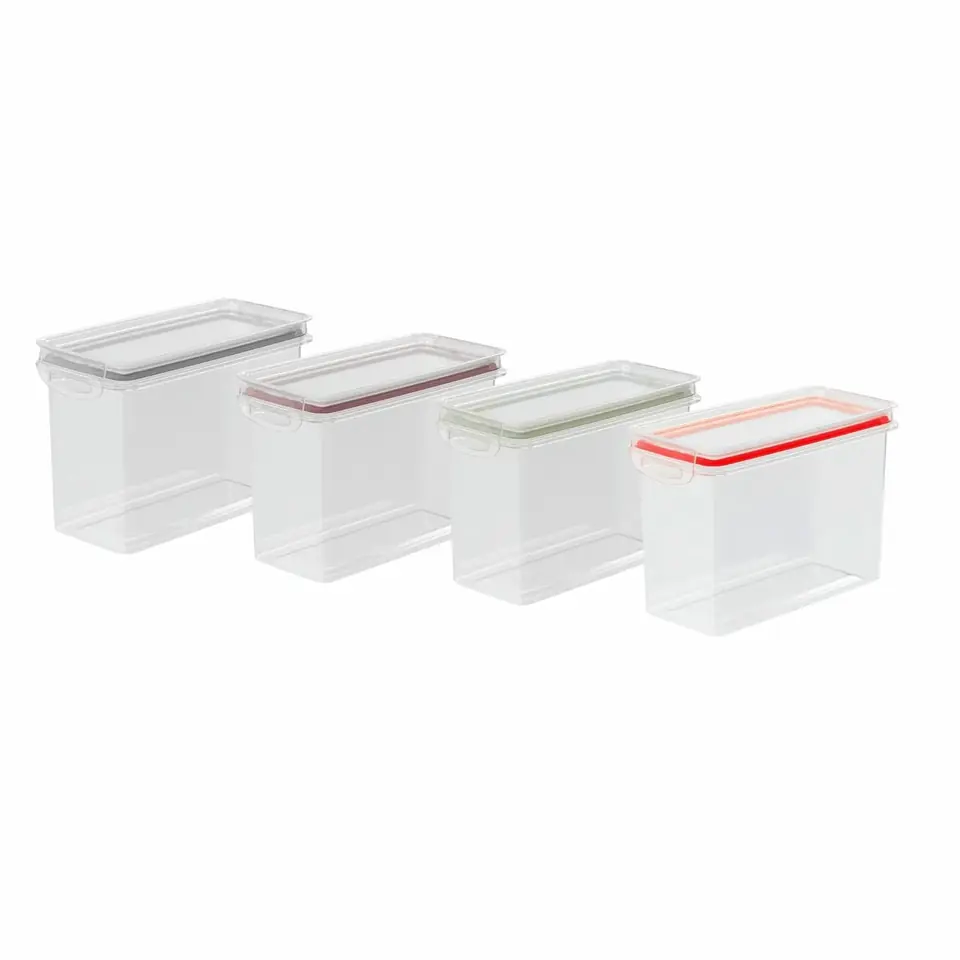 Pote Recipiente Traba Mas Rectangular Dos Broches 1,9 Litros