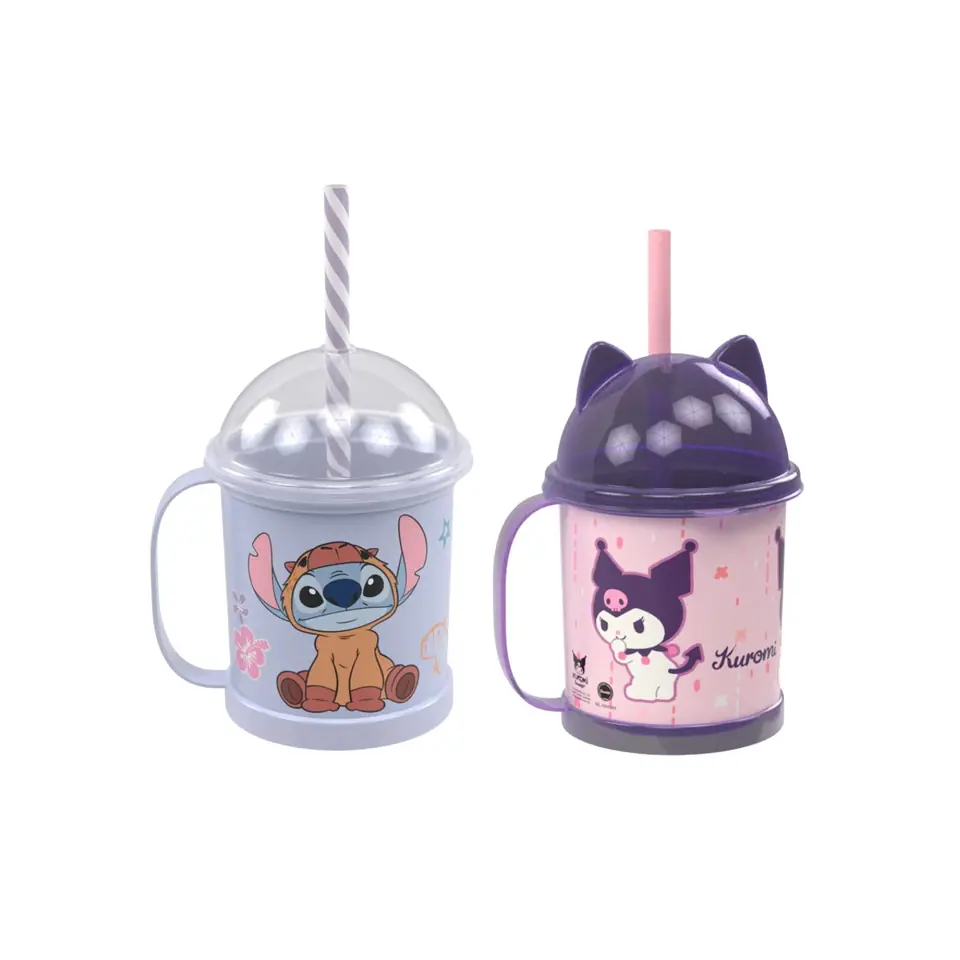 Taza Con Tapa y Sorbito 360 ml Varios Personajes