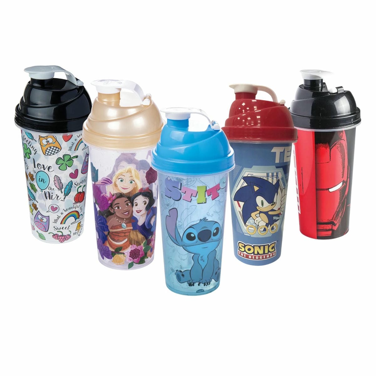 Vaso Milkshake 580ml Plástico Varios Personajes