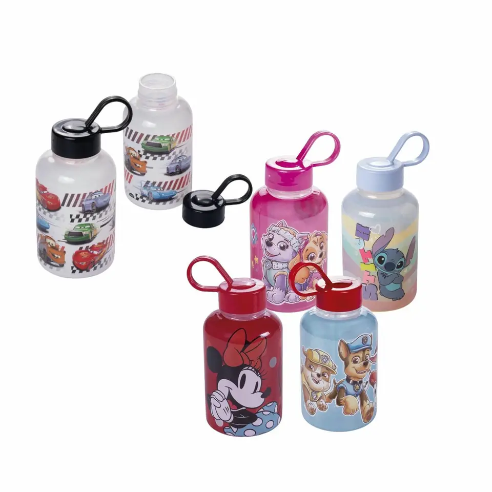 Botella Plástico Infantil 280 Ml Con Agarre Varios Personajes