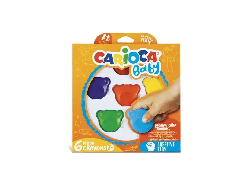 6 Crayones De Colores Con Forma De Oso Carioca Baby Ceras