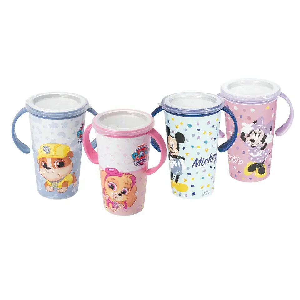 Vaso Plástico Mágico con Asas 280 ml Varios Personajes