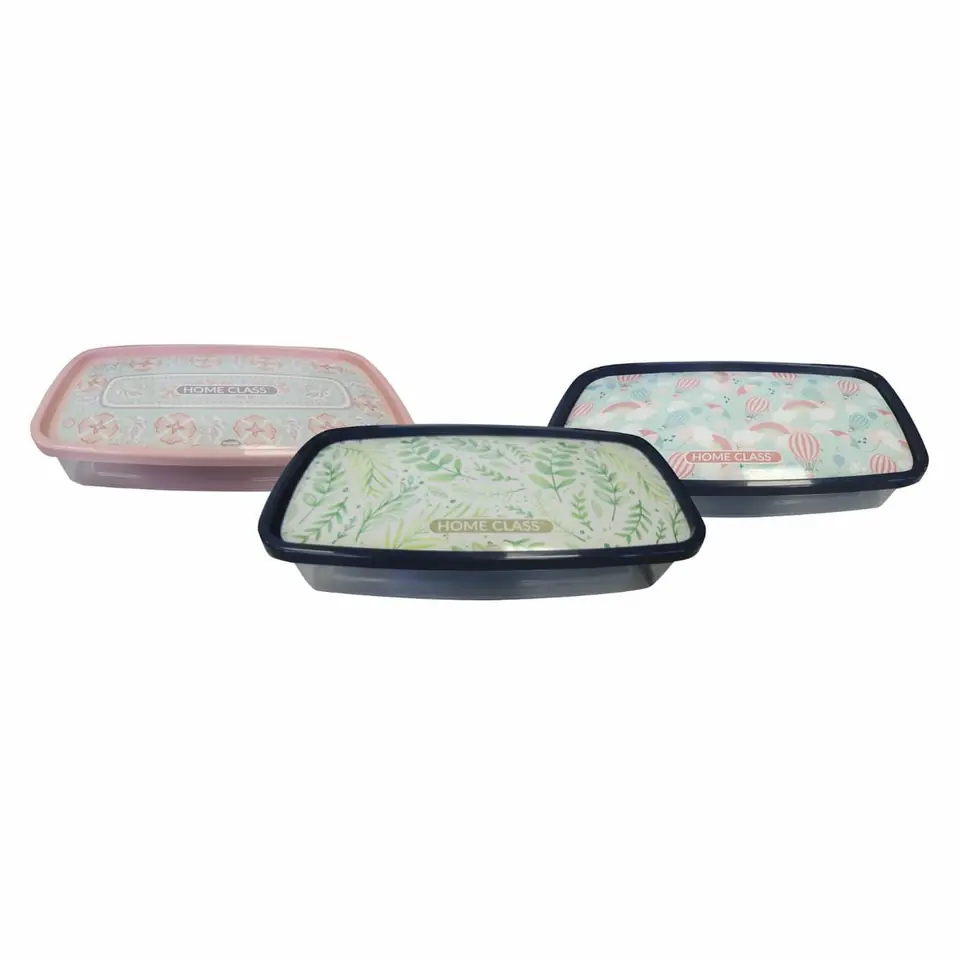 Pote Recipiente Rectangular 1,43 L Clic Decora Plasutil