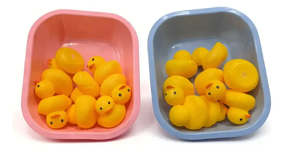 Juguete Bañera Con 8 Patos Piscina Baño Chifle Goma