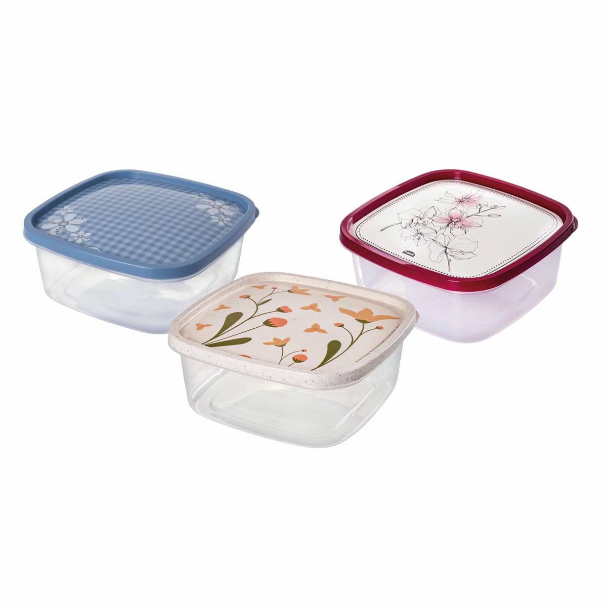 Pote Recipiente Cuadrado 1,6 L Clic Decora Plasutil