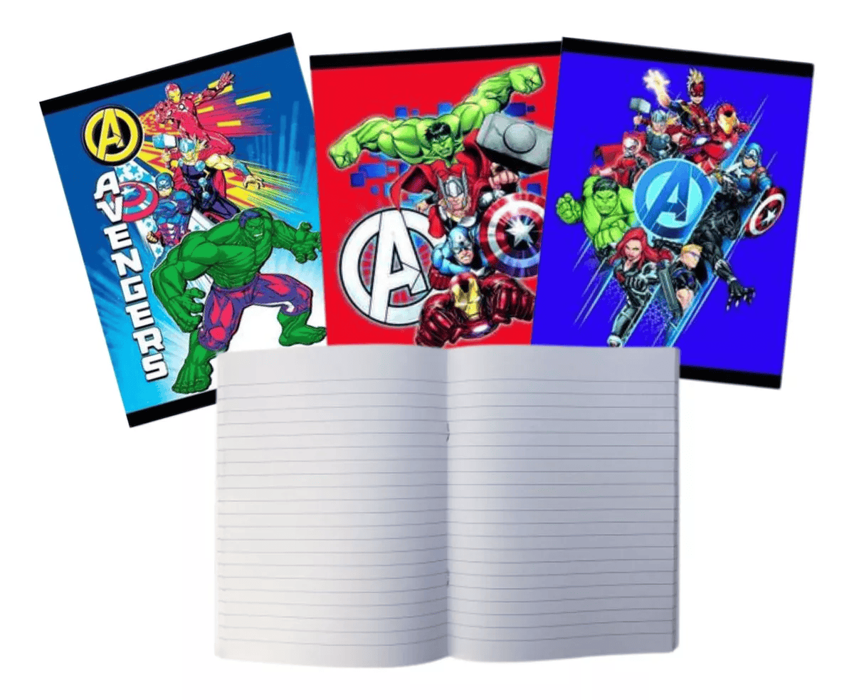 Cuaderno Licencias 48 Hojas Tapa Flex Avengers Marvel Escolar 17 X 22
