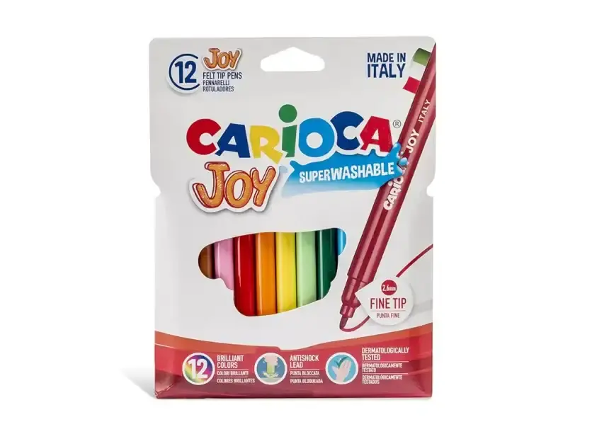 Marcadores Finos Carioca Joy Estuche X 12 Colores