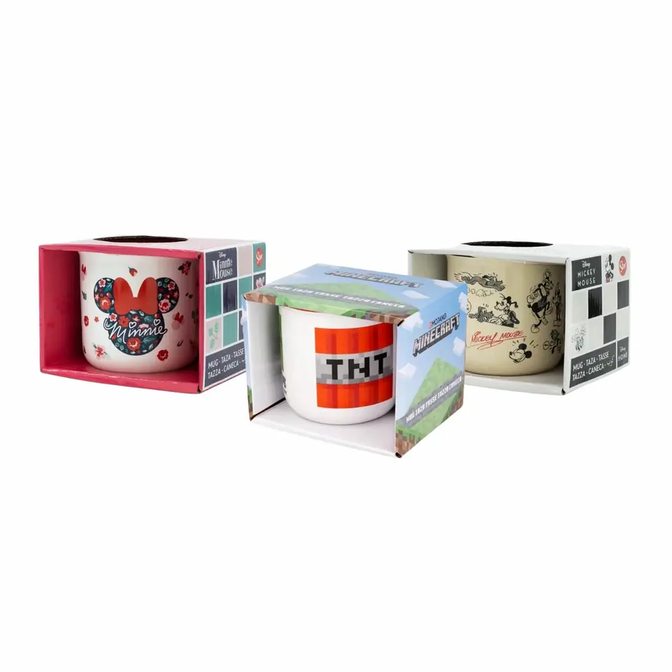 Taza Ceramica 400 Ml En Caja De Regalo Varios Personajes