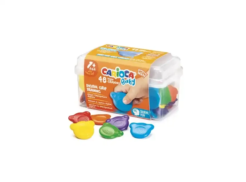 48 Crayones De Colores Con Forma De Oso Carioca Baby Ceras