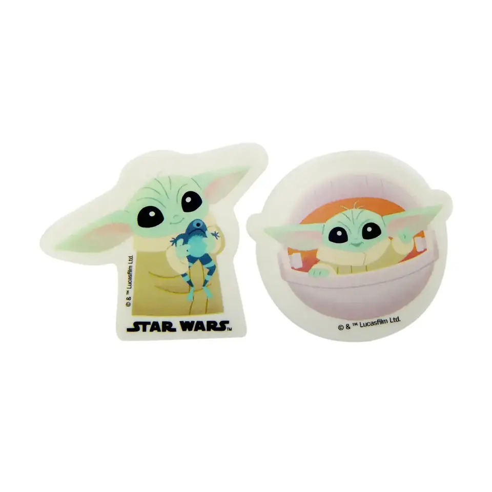 Set X 2 Gomas De Borrar Baby Yoda Star Wars Escolar