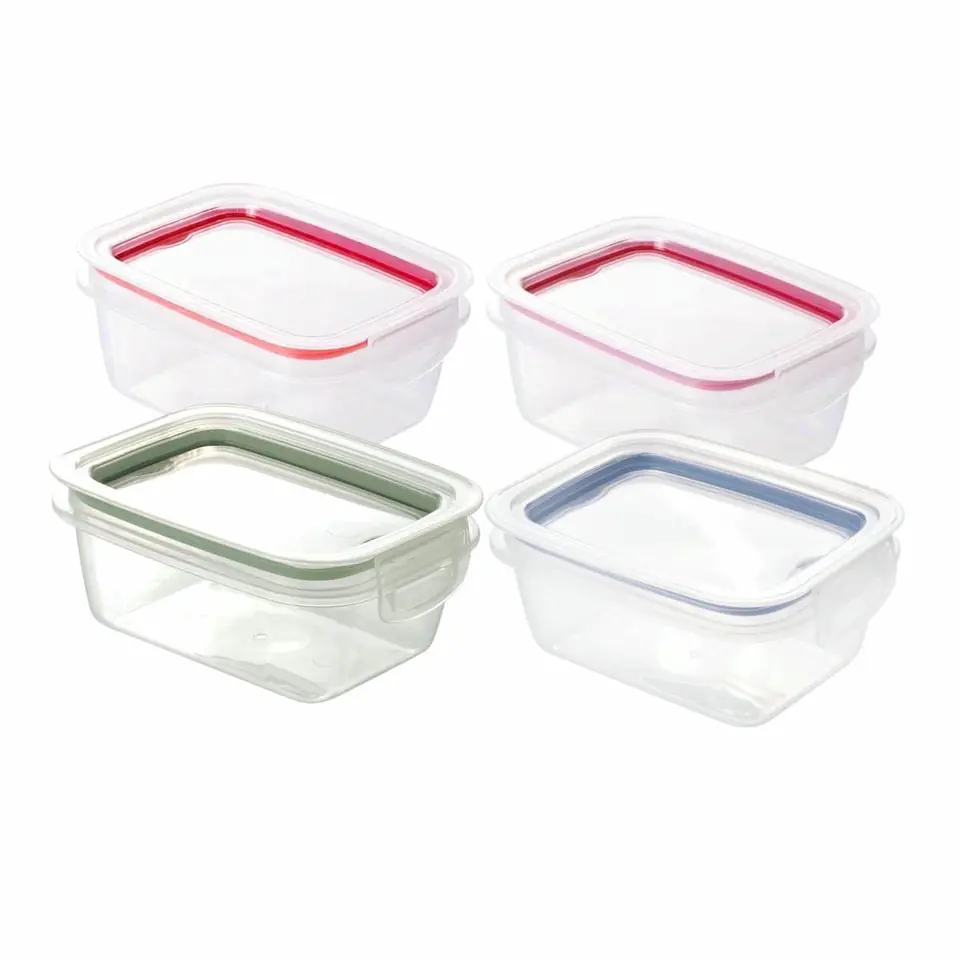 Pote Recipiente Traba Mas Rectangular Dos Broches 360 ml