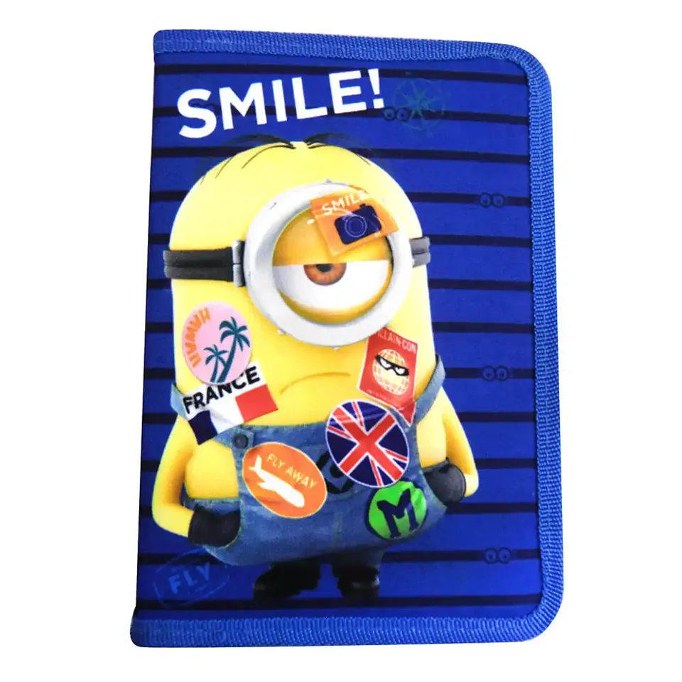 Cartuchera Tipo Libro 1 Piso Minions Original Y Oficial