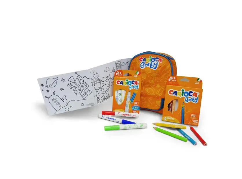 Mochila Carioca Baby Con Artículos Escolares