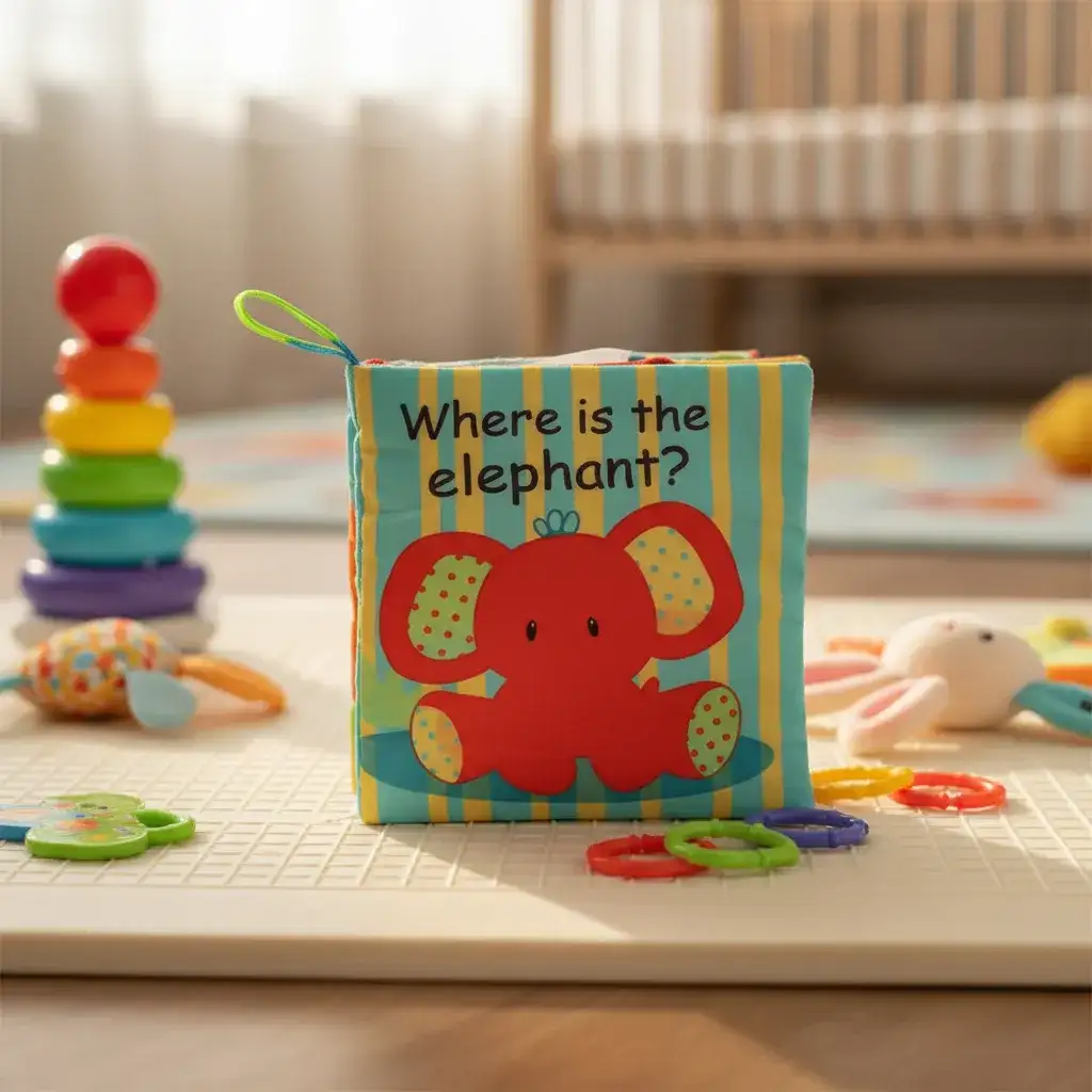 Libro Interactivo Tela Animales Para Bebés 0-6 Meses