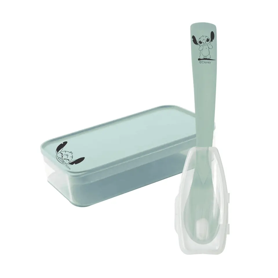 Cuchara Goma Estuche Protector Y Pote Bebé