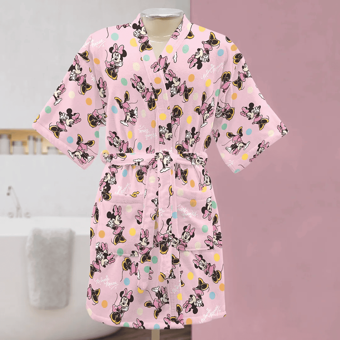 Bata Baño Infantil Algodón Minnie Disney Dohler Original