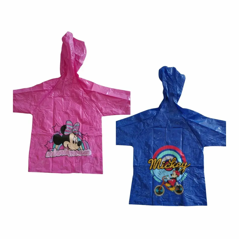 Traje Anti Lluvia Pilot Pvc Vinilo Con Estampa Mickey Minnie