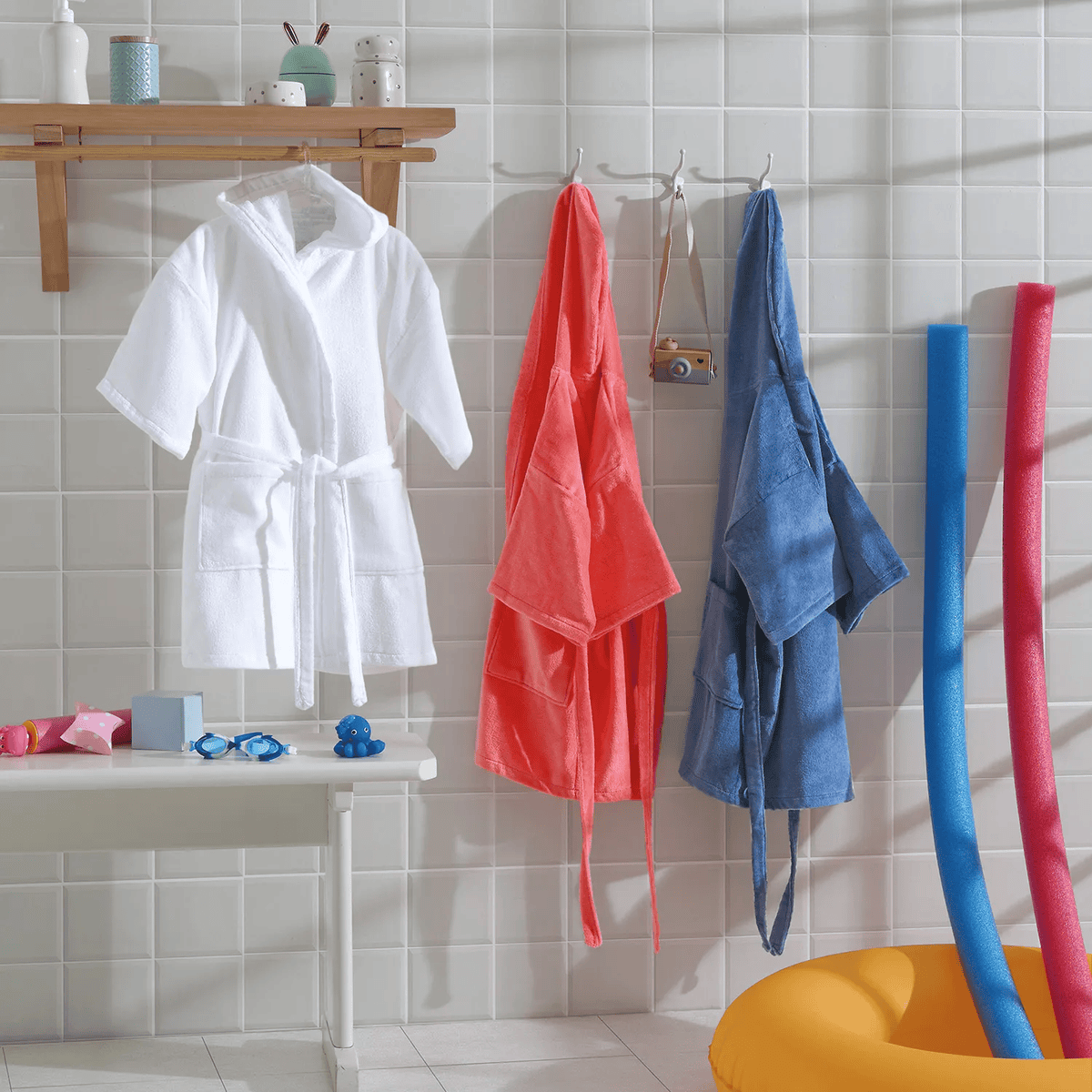 Bata Baño Infantil Con Capucha Velour Dohler 100% Algodón