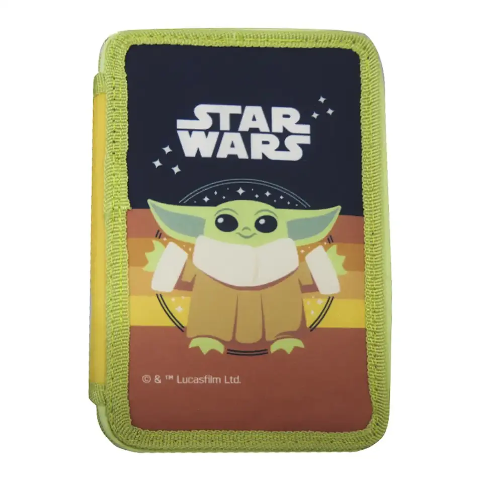 Cartuchera Tipo Libro 3 Pisos Baby Yoda Star Wars