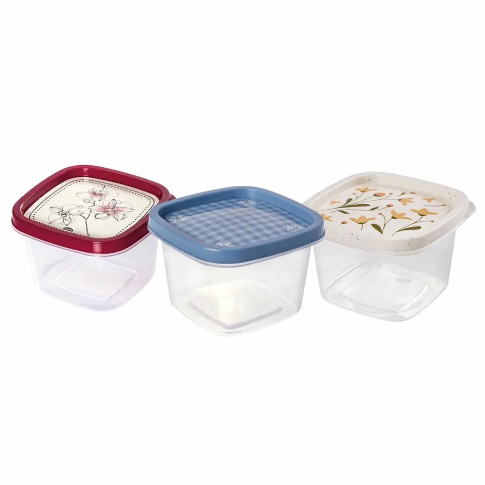 Pote Recipiente Cuadrado 500 ml Clic Decora Plasutil