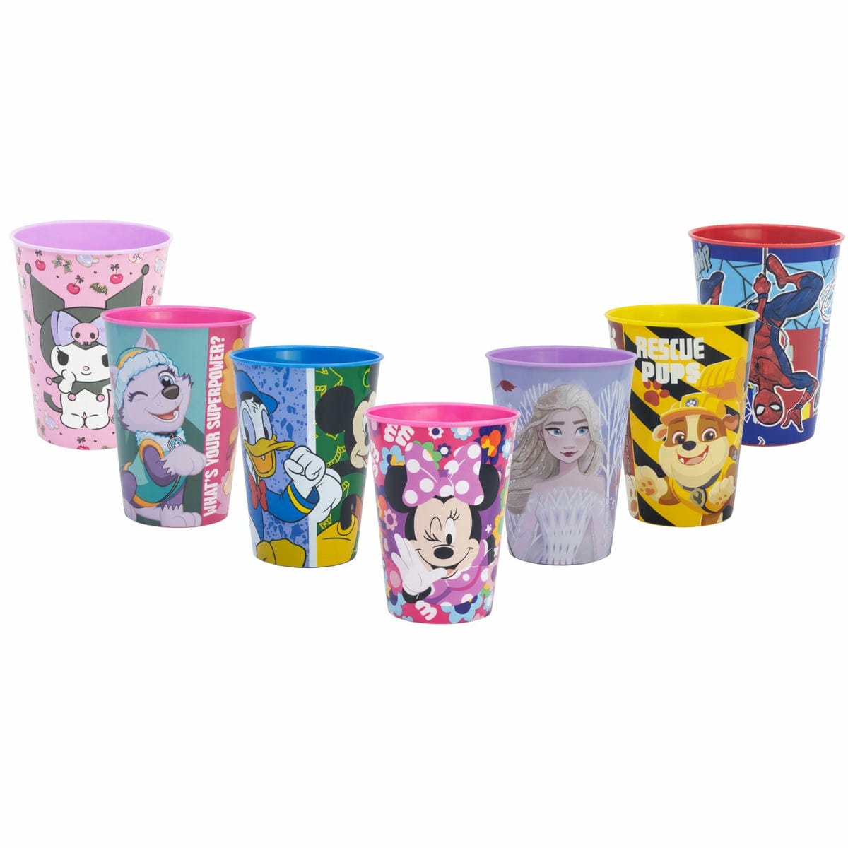 Vaso Plástico 260 Ml 9,5 X5 X 7 Cm Varios Personajes