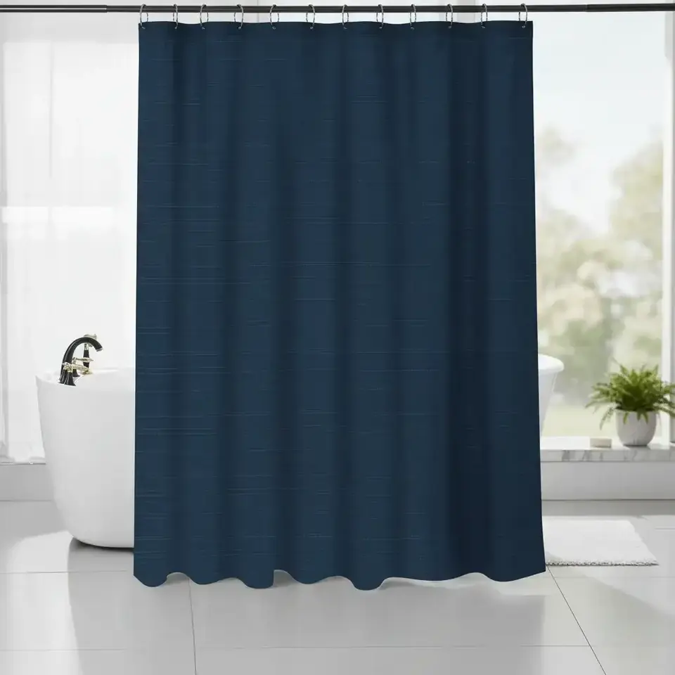 Cortina De Baño Home Class Jacquard Lisa 180x180 Cm
