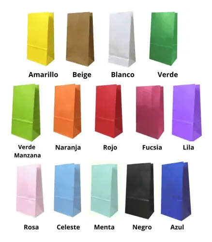 Pack 10 Bolsas / Bolsitas Sorpresitas Papel Lisas