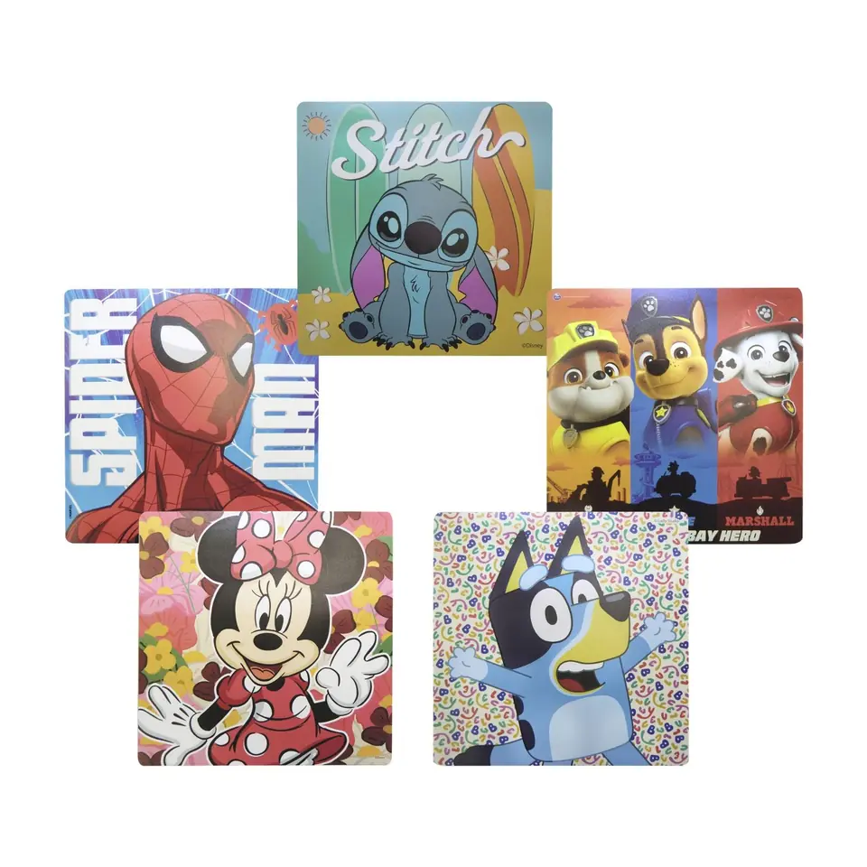 Individual Plastico 30x30 Cm Impermeable Infantil Original Licenciado