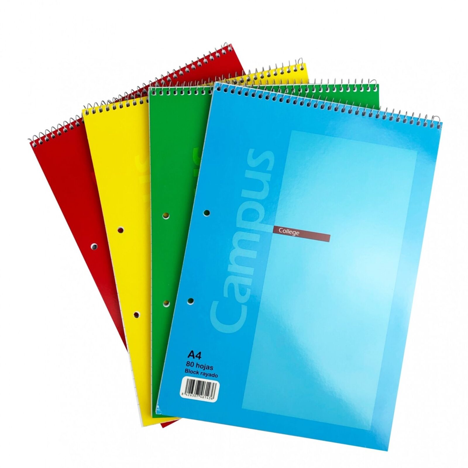 Block Campus Rayado A4 80 Hojas 21 x 29,7 cm Cm Escolar Tapa Flexible