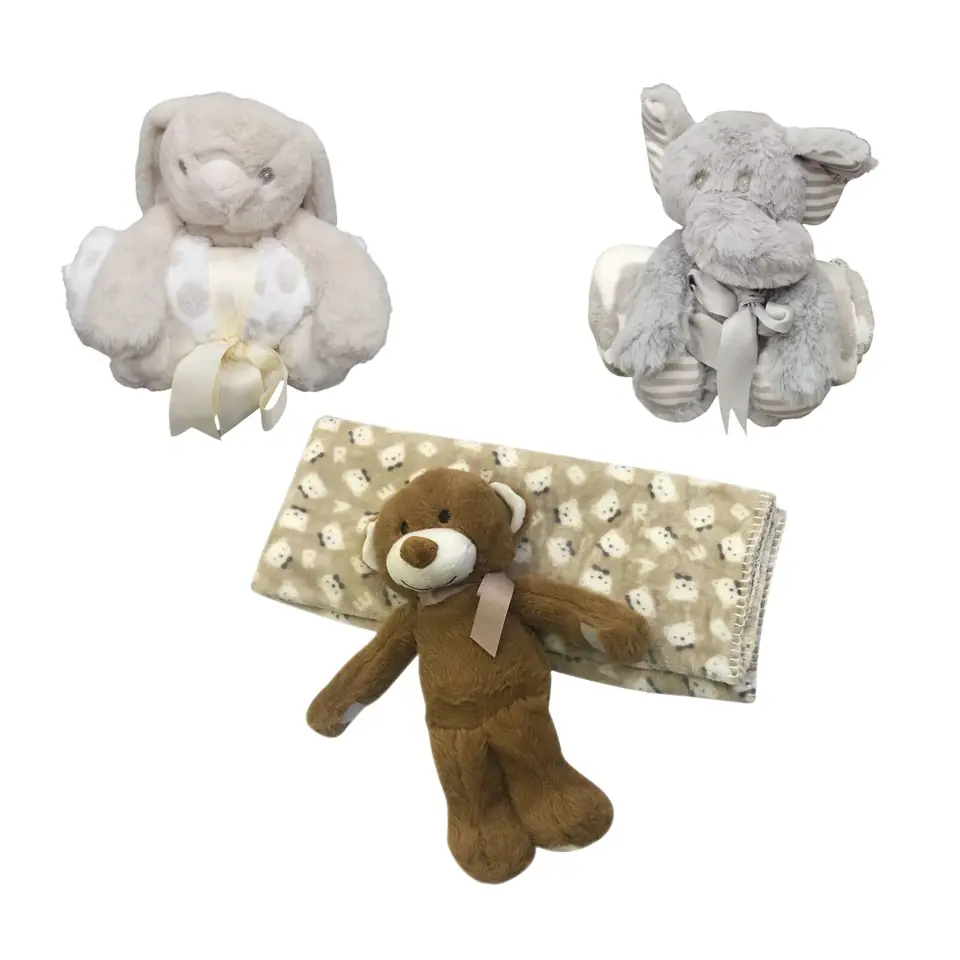 Frazada para Bebé con Peluche 100 x 85 cm