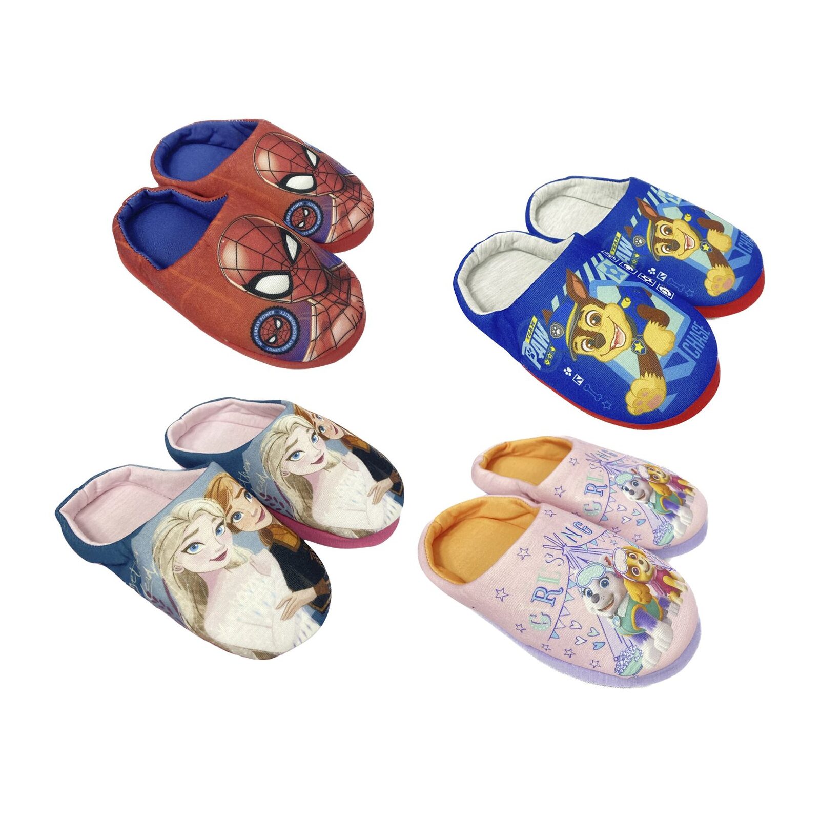 Pantuflas Infantiles 23 al 28 Personajes Licenciados