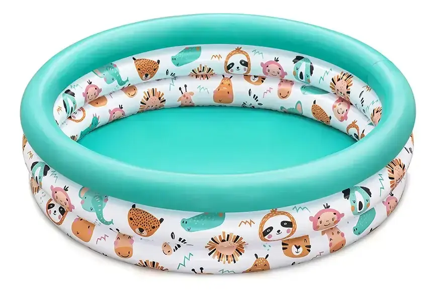 Piscina Infantil 51226 Safari 140lt Bestway Blanco Animales